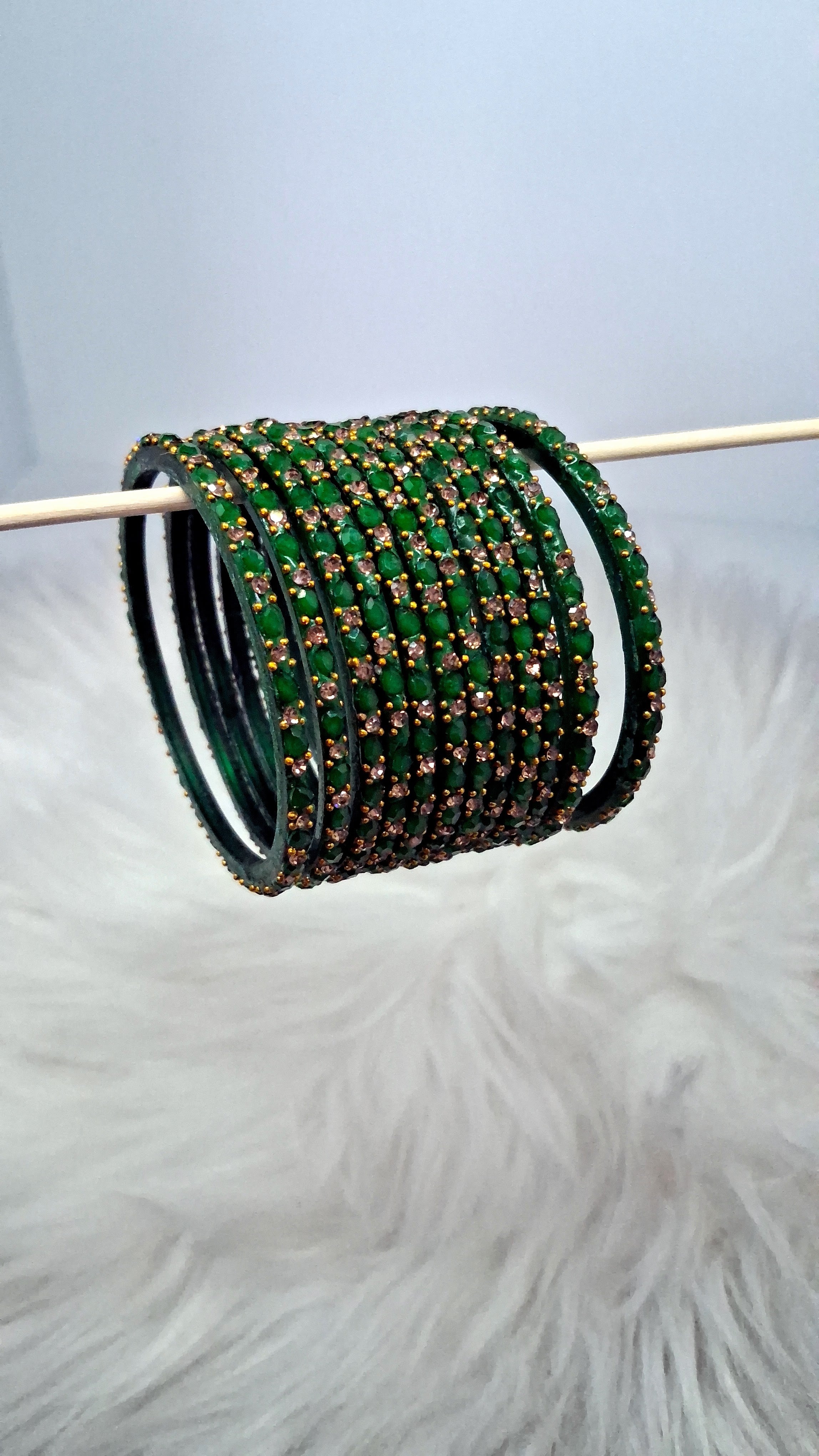 10 Pack Gem Studded Bangles