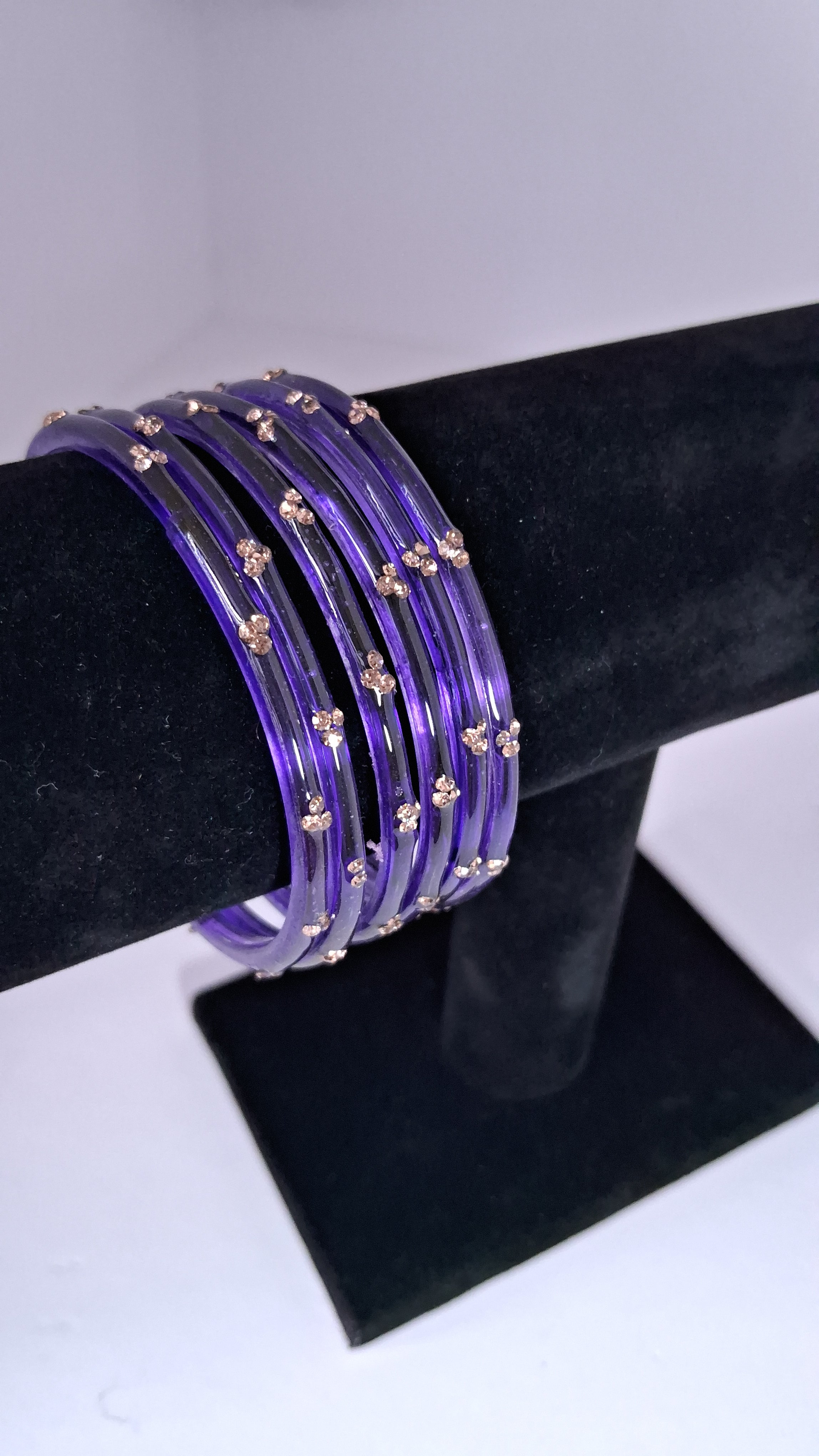 10 Pack Classic Glass Bangles