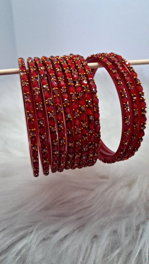 10 Pack Gem Studded Bangles