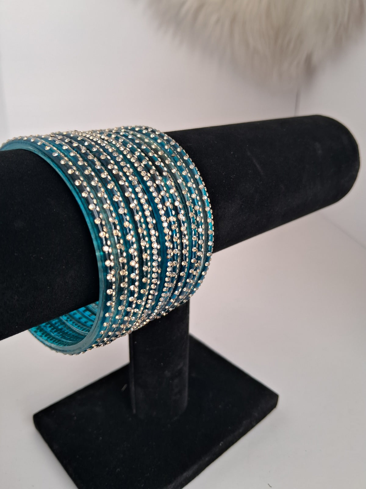 Pack of 10 Studded Glass Bangles